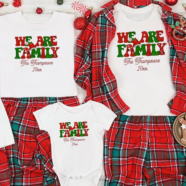 We Are Family Personalised Matching Christmas 2024 T-Shirt (Creator Uploaded)