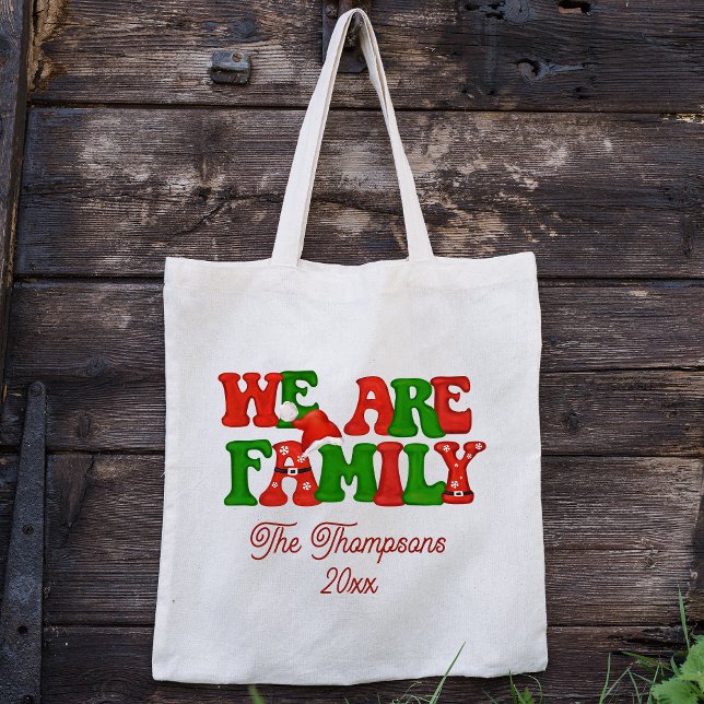 We Are Family Personalised Matching Christmas 2024 Tote Bag (Creator Uploaded)