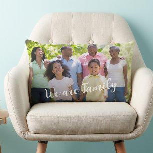 We are Family Photo Lumbar Cushion