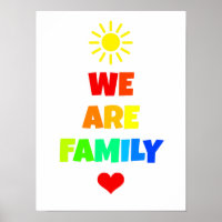 We Are Family Rainbow Sunshine Adoption Design