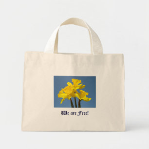 We are Free! gifts Floral nature Daffodil Flowers Mini Tote Bag