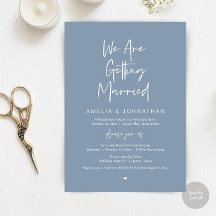 We are getting married, Elopement Dinner Dancing Invitation
