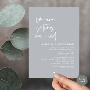 We are getting married, Modern Wedding Celebration Invitation