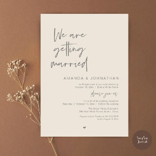 We are getting married, Modern Wedding Celebration Invitation