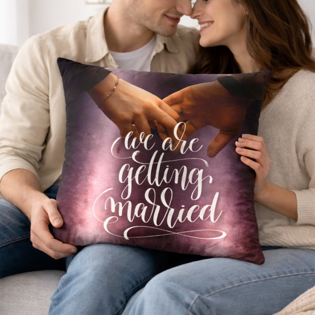 We Are Getting Married Romantic Engagement Cushion (Creator Uploaded)
