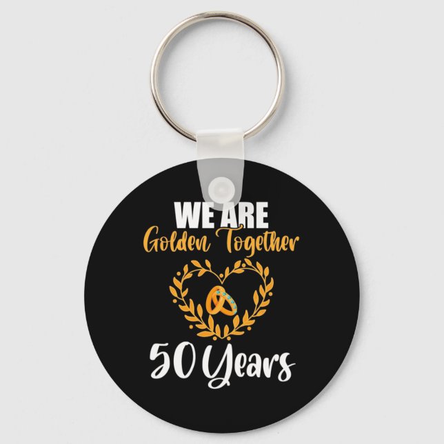 We Are Golden Together 50 Years Key Ring (Front)