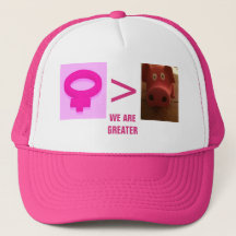 WE ARE GREATER PINK AND WHITE HAT