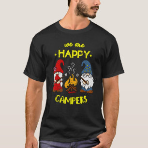 We Are Happy Campers Gnomes Gnome Campfire Couple T-Shirt