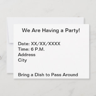 We Are Having a Party Custom Invitation