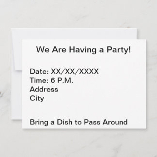 We Are Having a Party Custom Invitation