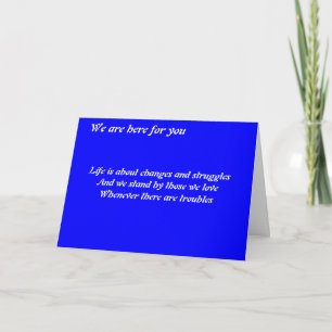 We are here for you card