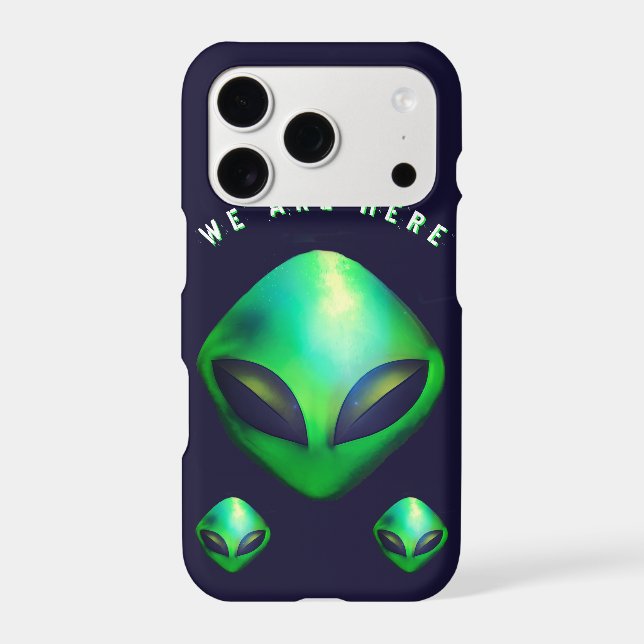 "We Are Here" Green Alien head (Back)