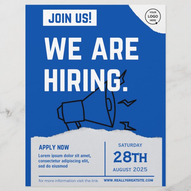 We are Hiring Join our team job vacancy Flyer (Front)