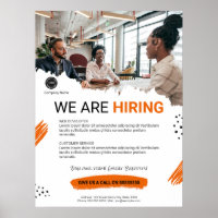 We Are Hiring Staff Custom BUSINESS logo