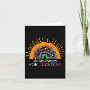 We Are Hungry For Learning Rainbow Teacher Gift  Card