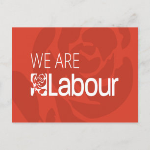 We Are Labour Rose Logo Postcard