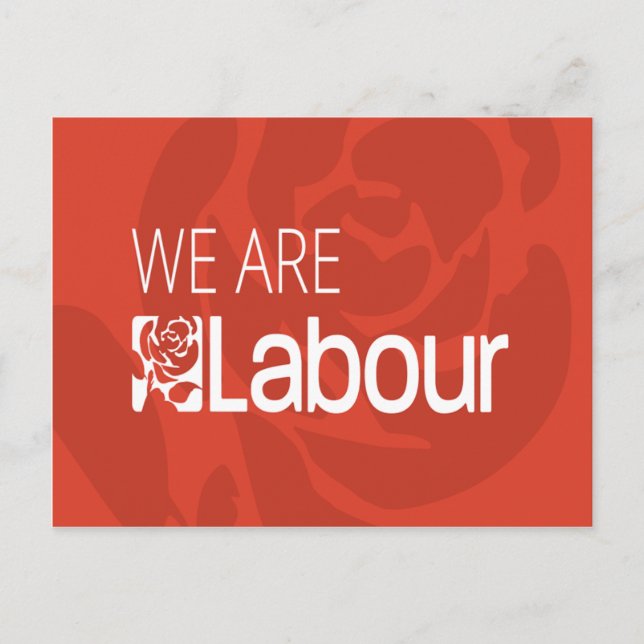 We Are Labour Rose Logo Postcard (Front)