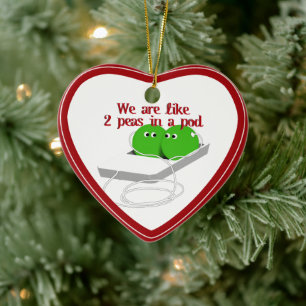 We are Like Two Peas in a Pod Ceramic Tree Decoration