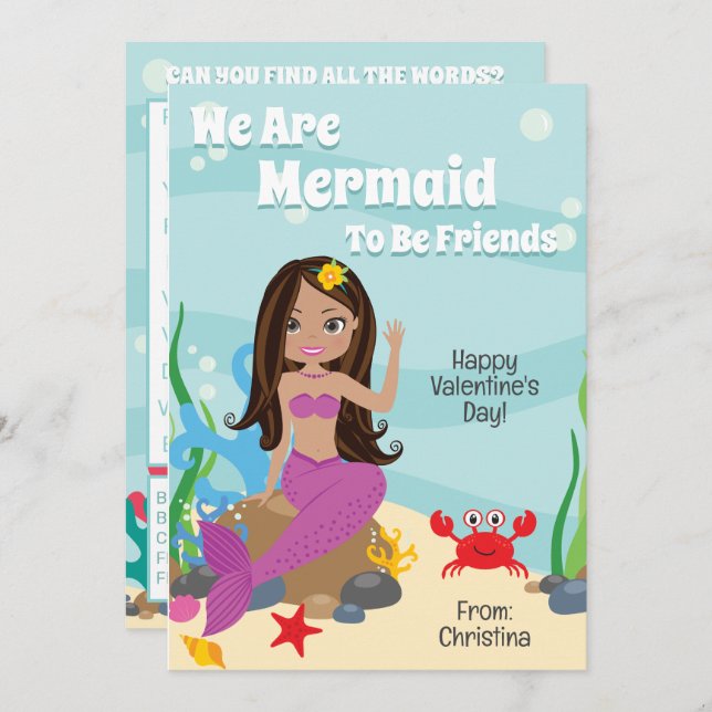 We Are Maid To Be Friends Latina Valentines Day Invitation (Front/Back)