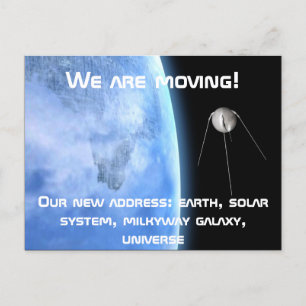 We are moving announcement postcard