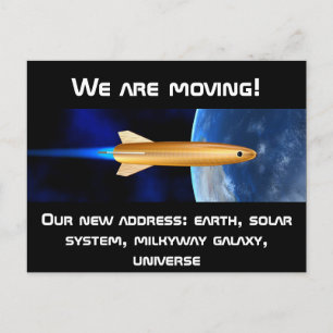 We are moving announcement postcard