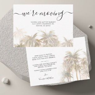 We Are Moving Palm Trees Address Change Card