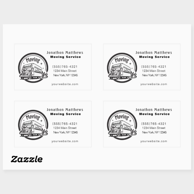 We Are Moving Trucking Boxes Packing Company Rectangular Sticker (Sheet)