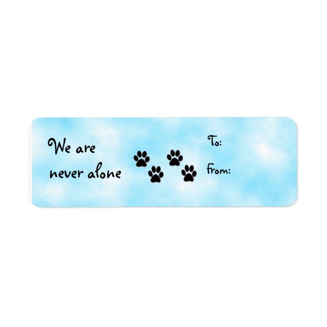 We are never alone-christmas label (Front)