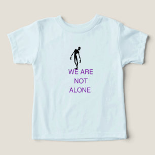 We are not ALONE alien silhouette sci fi graphic T