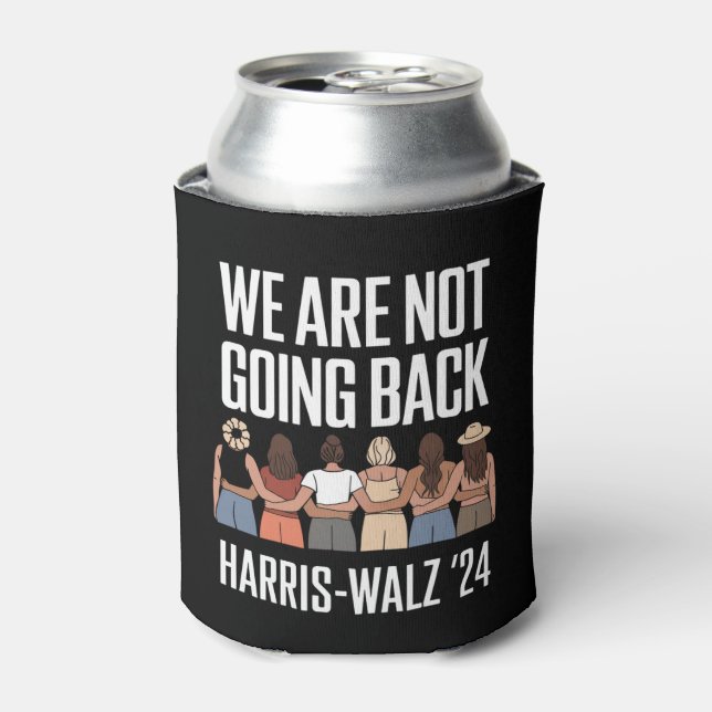 We Are Not Going Back Kamala Harris Waltz 24  Can Cooler (Can Front)