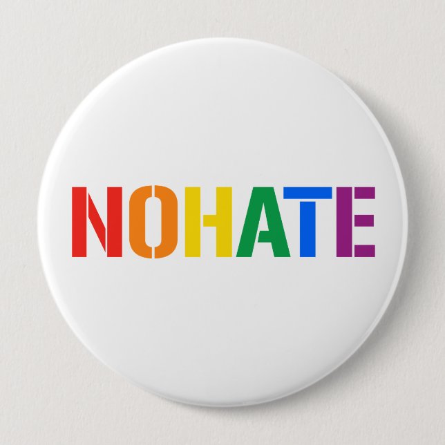WE ARE NOT HATERS 10 CM ROUND BADGE (Front)