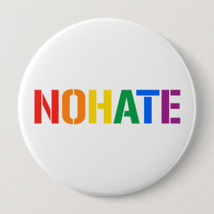 WE ARE NOT HATERS 10 CM ROUND BADGE