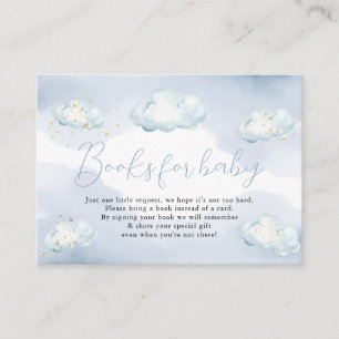 We Are On Cloud Nine Baby Shower Books for Baby Enclosure Card