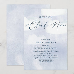 We Are on Cloud Nine Baby Shower Invitation