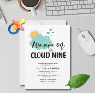 We are on Cloud NIne Baby Shower Invitation