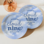 We Are On Cloud Nine Blue 9th Ninth Birthday Party Paper Plate<br><div class="desc">These are We Are On Cloud Nine Blue 9th Ninth Birthday Party Paper Plates!</div>