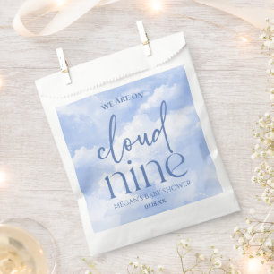 We Are On Cloud Nine Blue Baby Shower Favour Bags