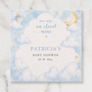 We are on Cloud Nine Boy Baby Shower  Favour Tags
