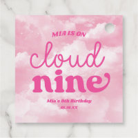 We Are On Cloud Nine Pink 9th Ninth Birthday Party
