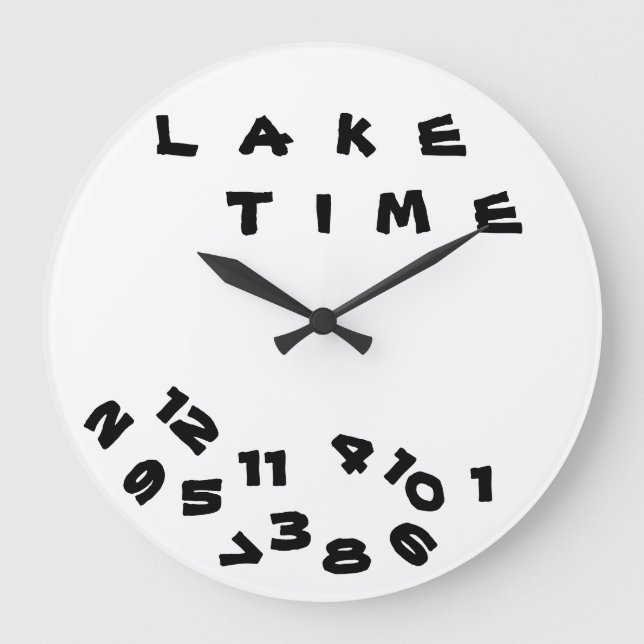 "WE ARE ON ***LAKE TIME***" WITH THIS COOL CLOCK (Front)
