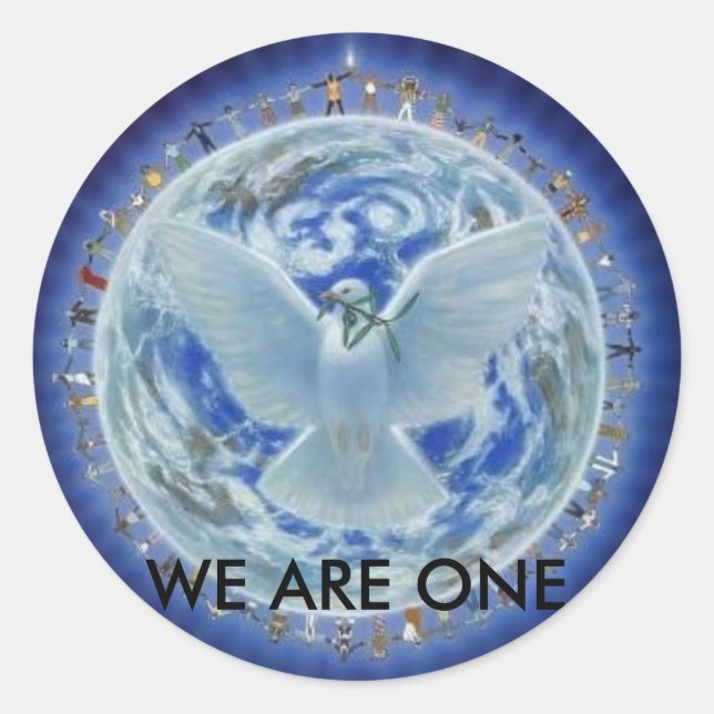 WE ARE ONE CLASSIC ROUND STICKER (Front)