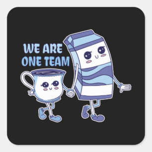 We are one Team Square Sticker