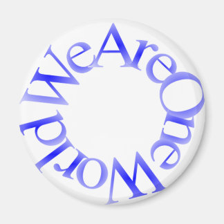 We Are One World (Blue) Magnet