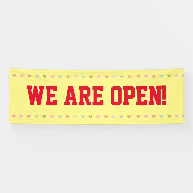 We are open banner (Horizontal)