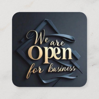 WE ARE OPEN FOR BUSINESS CARD DESIGN 