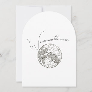 We Are Over The Moon Baby Shower Invitation