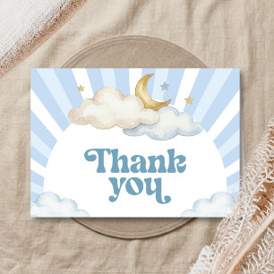 We are Over the Moon Baby Shower Thank You Card