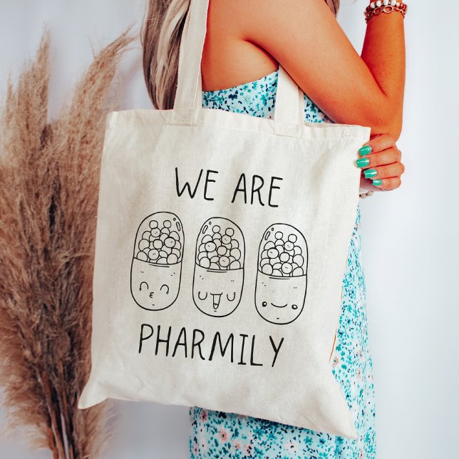 We Are Pharmily | Funny Pharmacy Technician Tote Bag (Creator Uploaded)