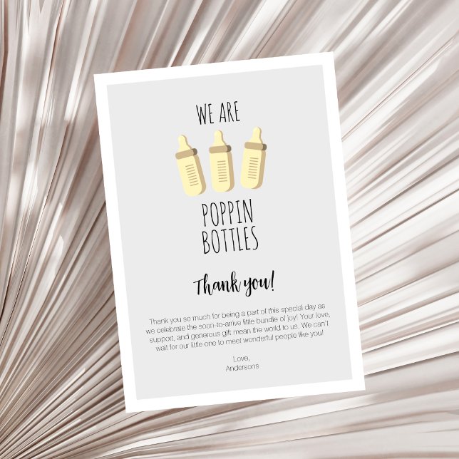 We Are Popping Bottles Fun Thank You Card (Creator Uploaded)