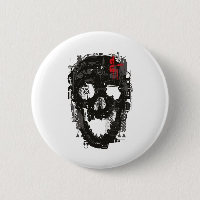 We Are Robots 6 Cm Round Badge (Front)
